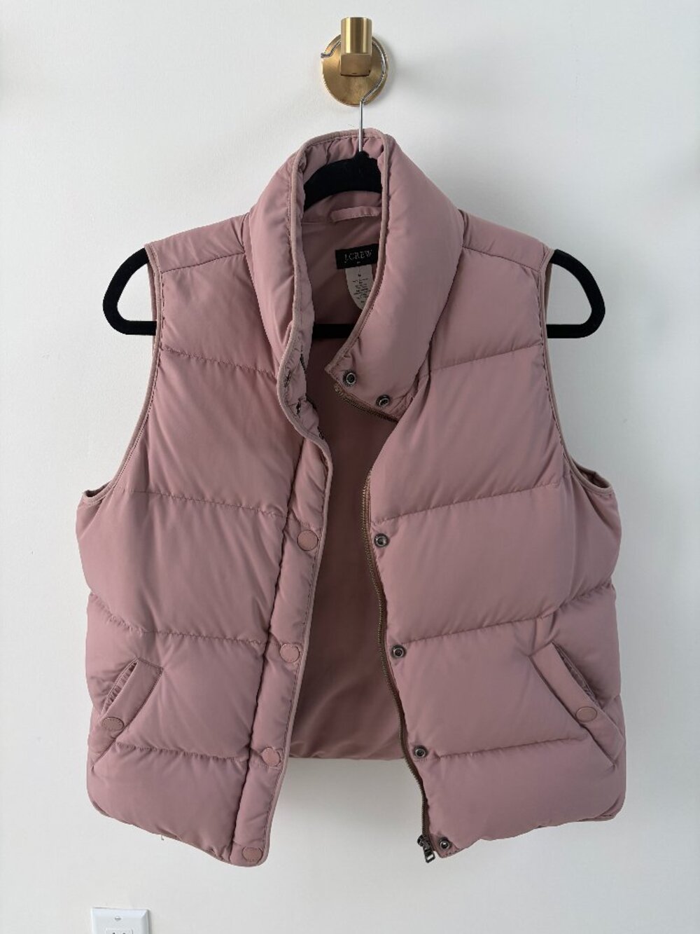 J.Crew Blush Pink Puffer Vest